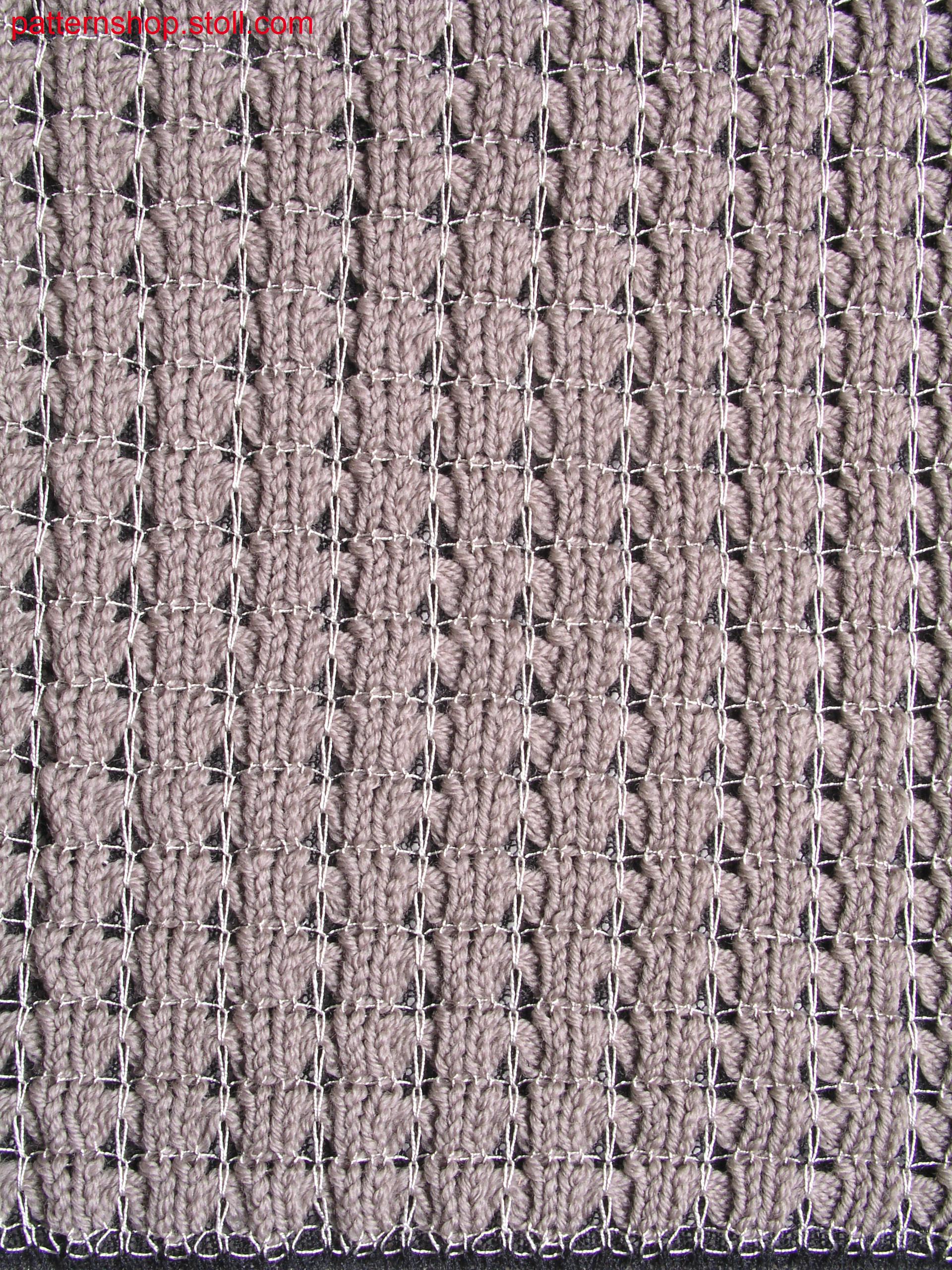 Swatch with tuck structure in the front / Gestrick mit Fangstruktur vorne