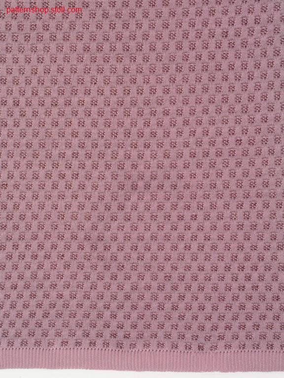 2-colour tubular knitted fabric with grain of rice structure/ 2-farbiges Schlauchgestrick mit Reiskornstruktur