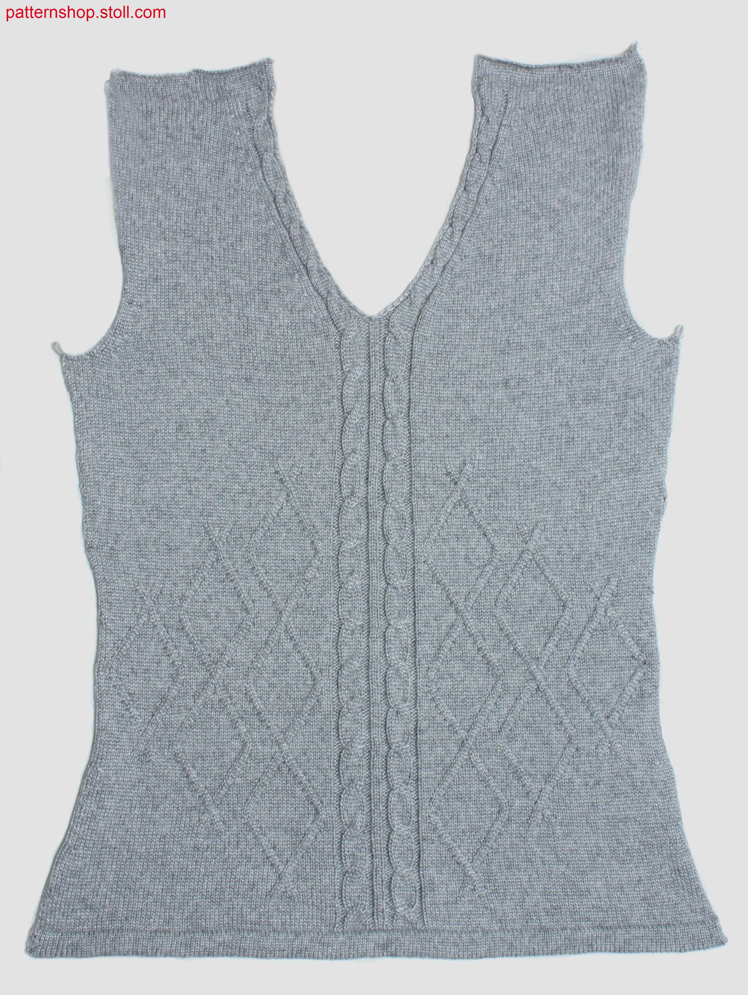 Fully Fashion front with 2x3 cables and 2x1 aran / Fully Fashion Vorderteil mit 2x3 Z