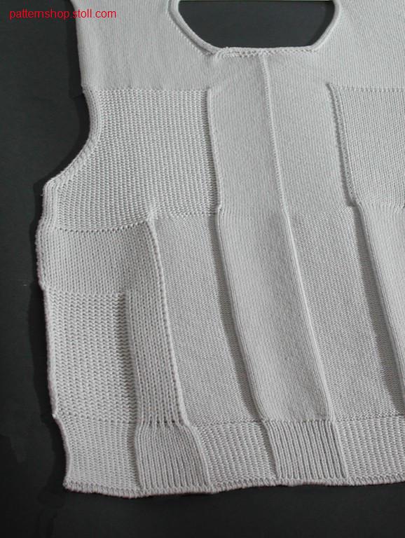 FF-front in rib optics with round neck / FF-Vorderteil in Ripp Optik mit Rundhalsausschnitt