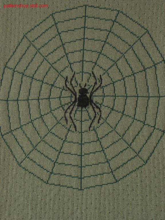 2, 3-colour jacquard pattern with spider's web motif / 2, 3-farbiges Jaquardmuster mit Spinnennetzmotiv