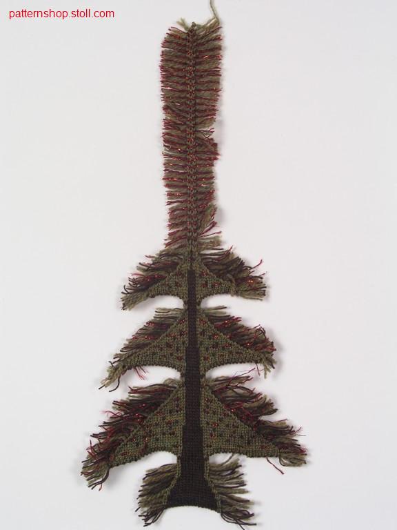 Christmas tree in cross tubular with / Christbaum in Kreuzschlauch mit Fransen