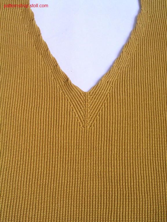 Fully fashion front piece in 1x1 half cardigan / Fully Fashion Vorderteil in 1x1 Perlfang