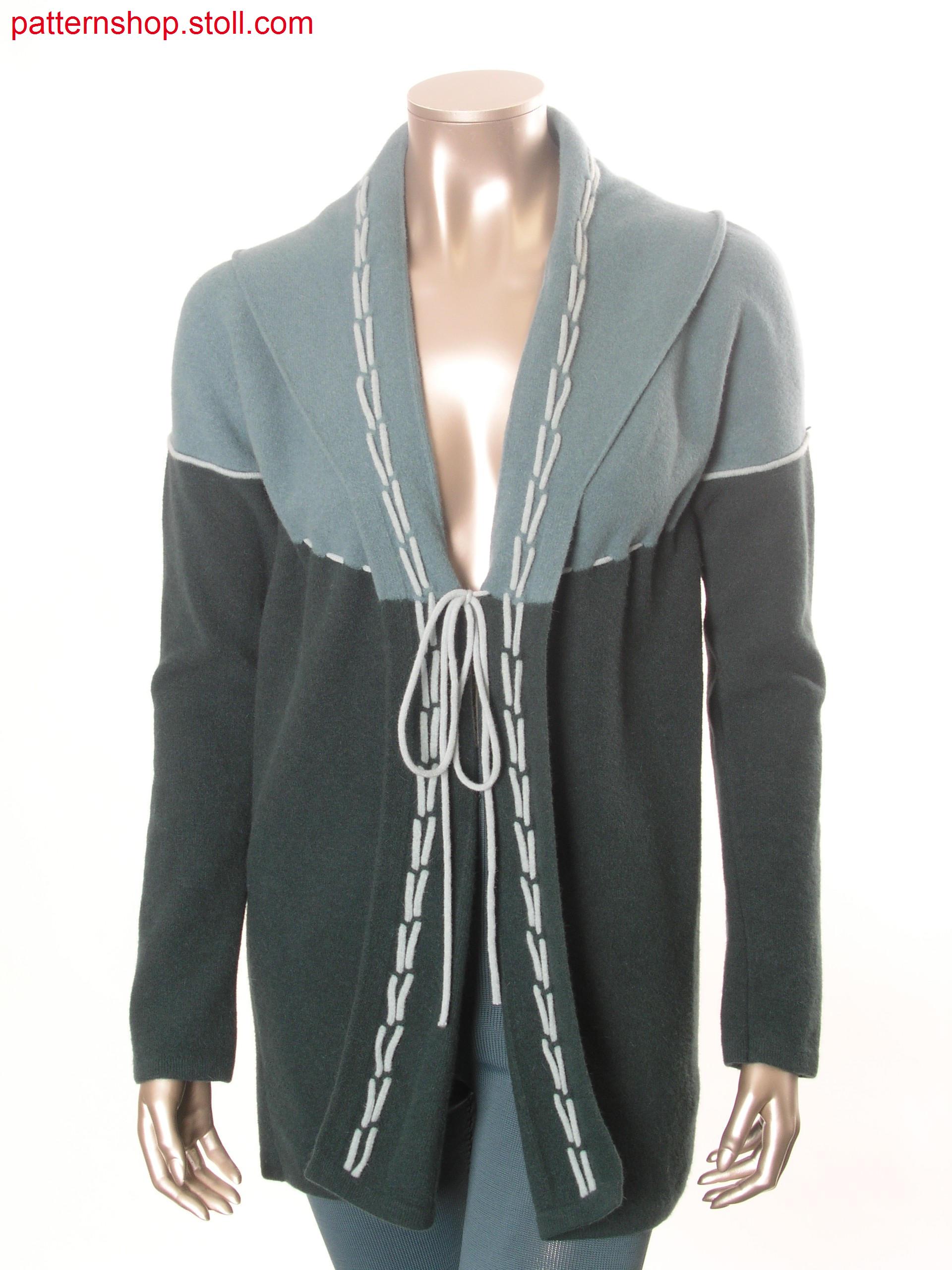 Fully Fashion jersey felt cardigan in 1x1 technique / Fully Fashion Rechts-Links Filzstrickjacke in 1x1 Technik