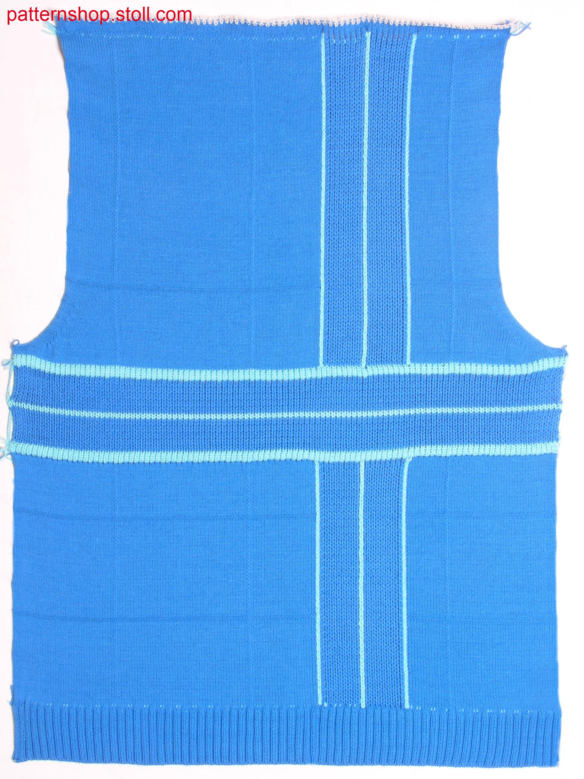Fully Fashion-Intarsia front with stripes/ Fully Fashion-Intarsia Vorderteil mit Streifen