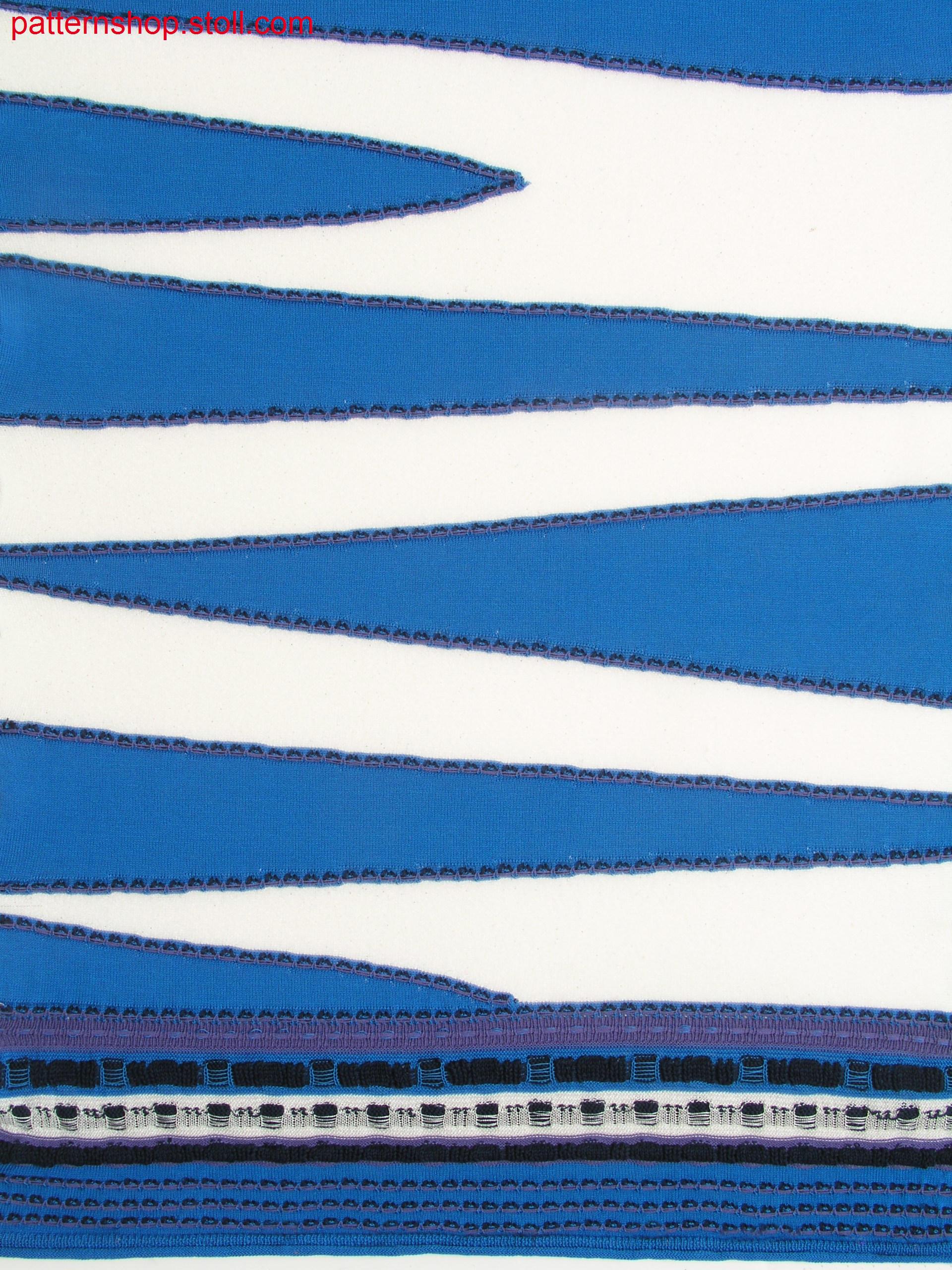 Hooped pattern with structured bordure / Geringeltes Spickelmuster mit Strukturbord