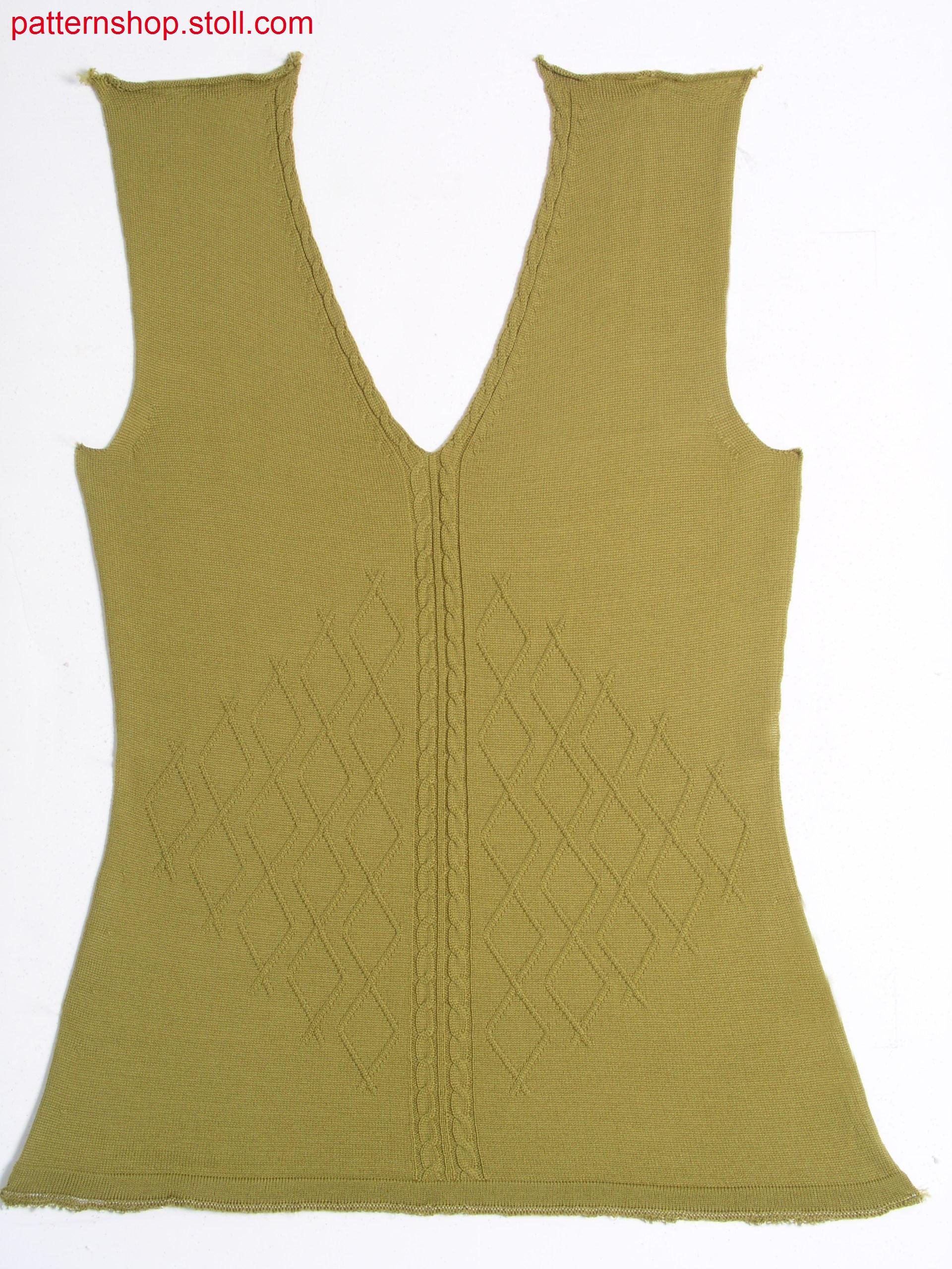 Fully Fashion front with 2x3 cables and 2x1 aran / Fully Fashion Vorderteil mit 2x3 Z