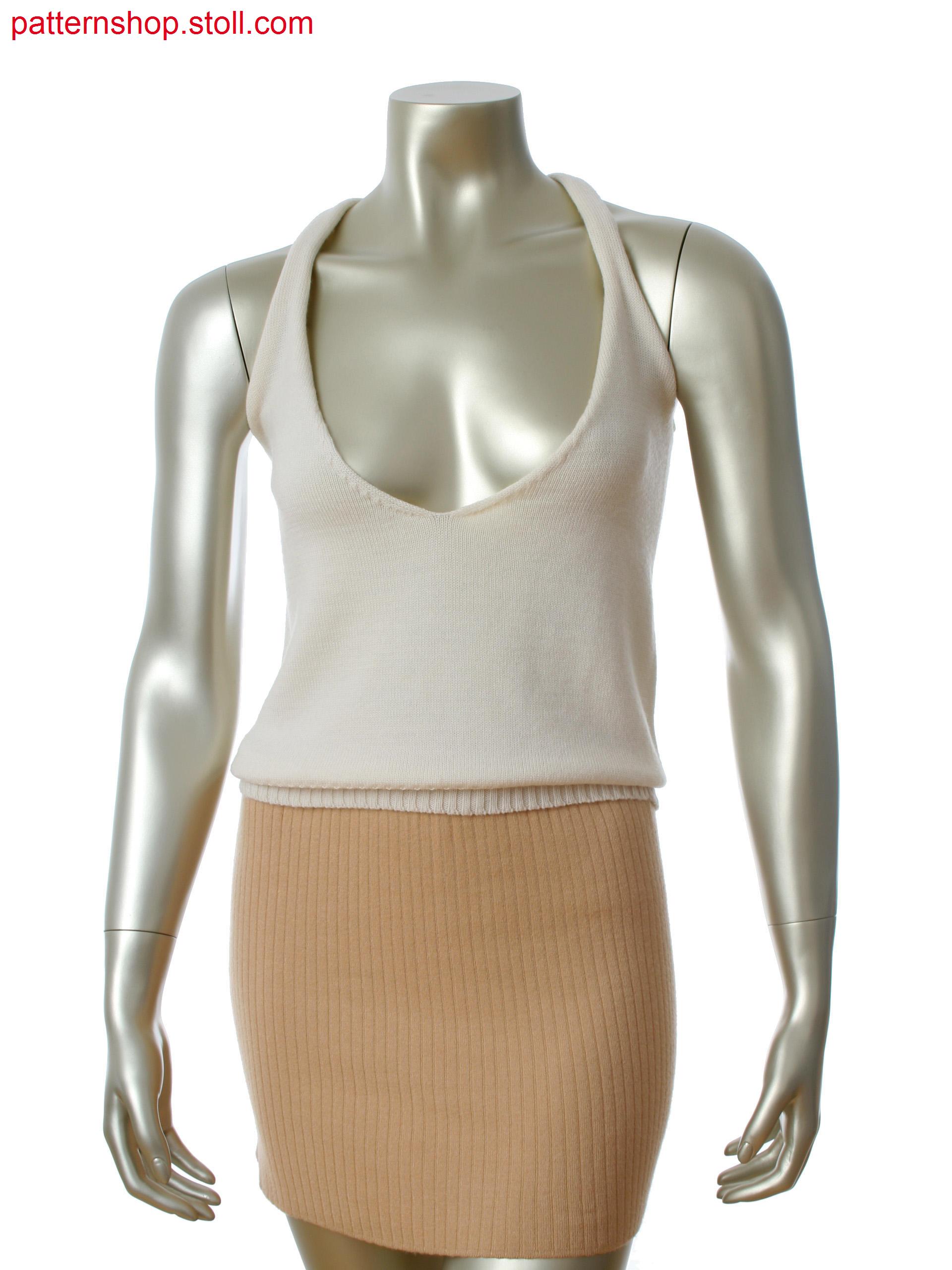 Stoll-knit and wear&reg Top twisted and crossed straps in the back