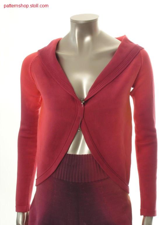 FF-jersey cardigan in tie-dye-technique / FF-Rechts-Links Strickjacke in Bandana-Technik