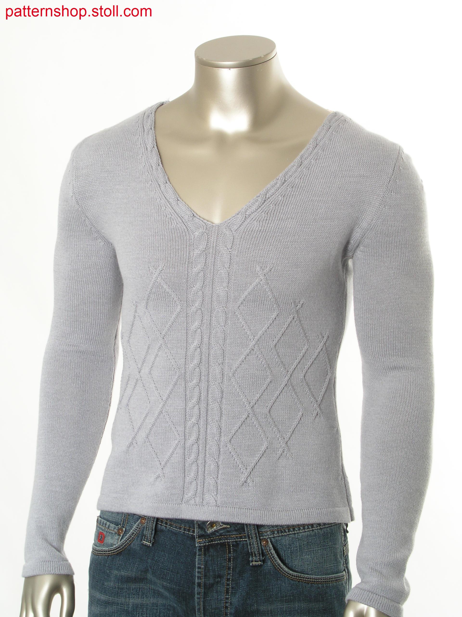 Fully Fashion front in 1x1 technique with 2x3 cables / FullyFashion Vorderteil in 1x1 Technik mit 2x3 Z