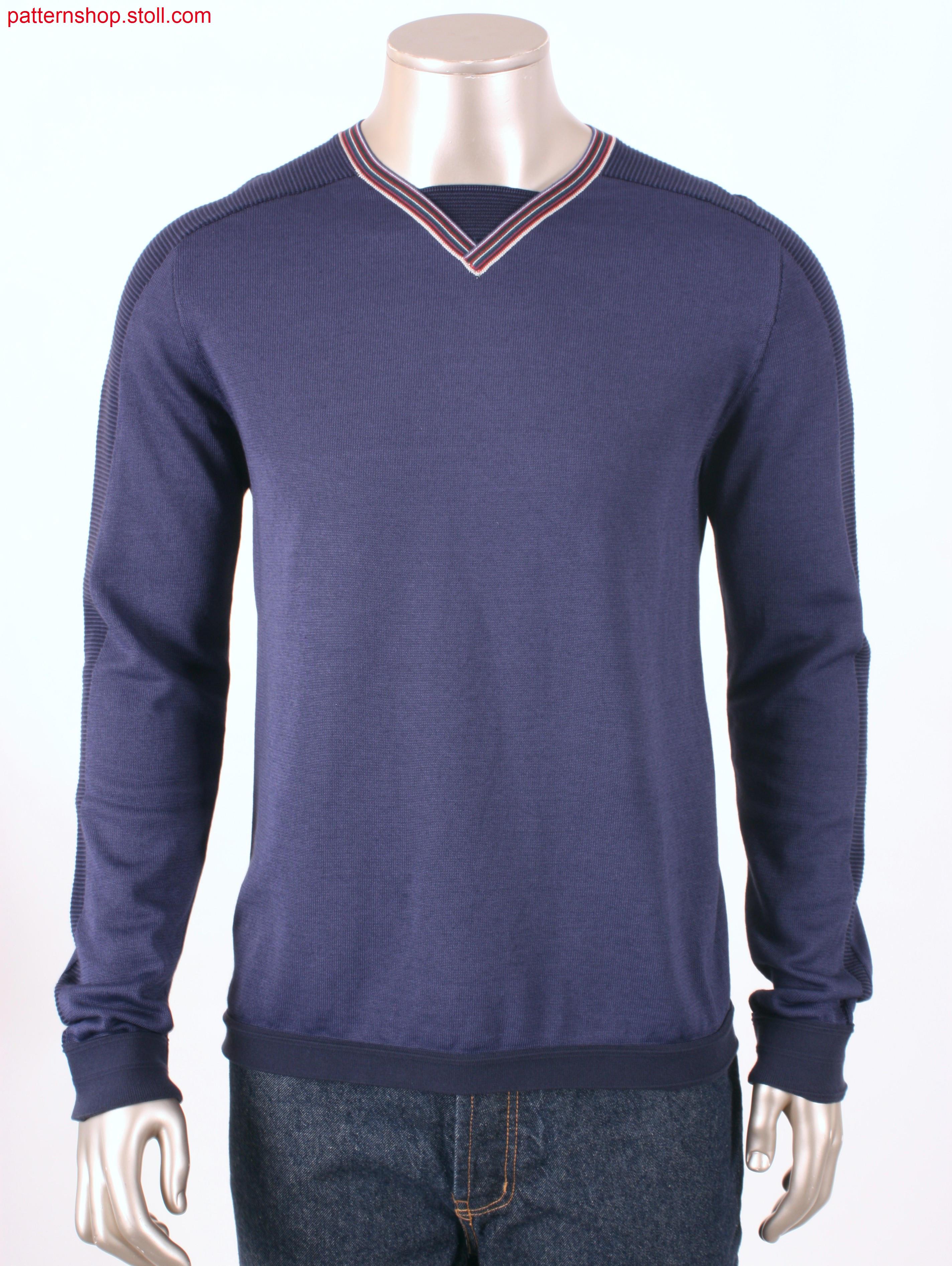 Fully Fashion pullover in plated jersey / Fully Fashion Pullover in plattiertem Rechts-Links