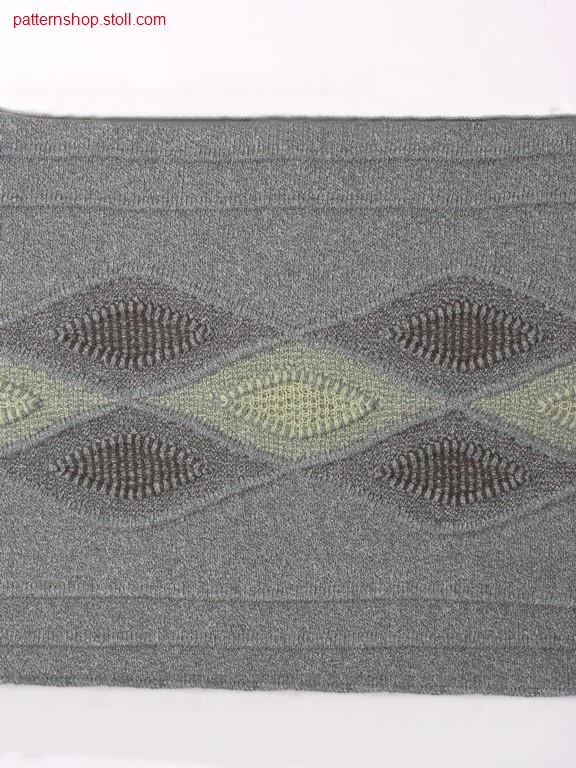 Jersey gore pattern with waves and cross stitch / Rechts-Links Spickelmuster mit Wellen und Kreuzstich
