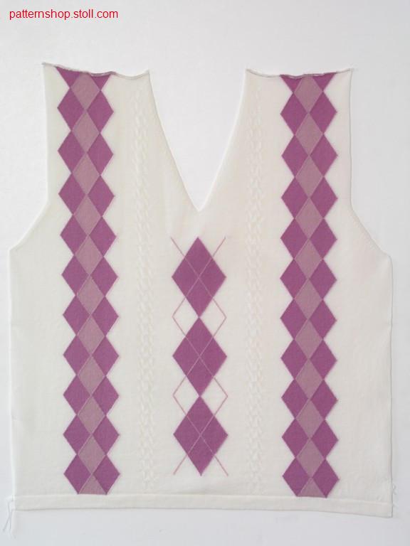 Burlington FF-Intarsia front with 2x3 cables / Burlington FF-Intarsia Vorderteil mit 2x3 Z