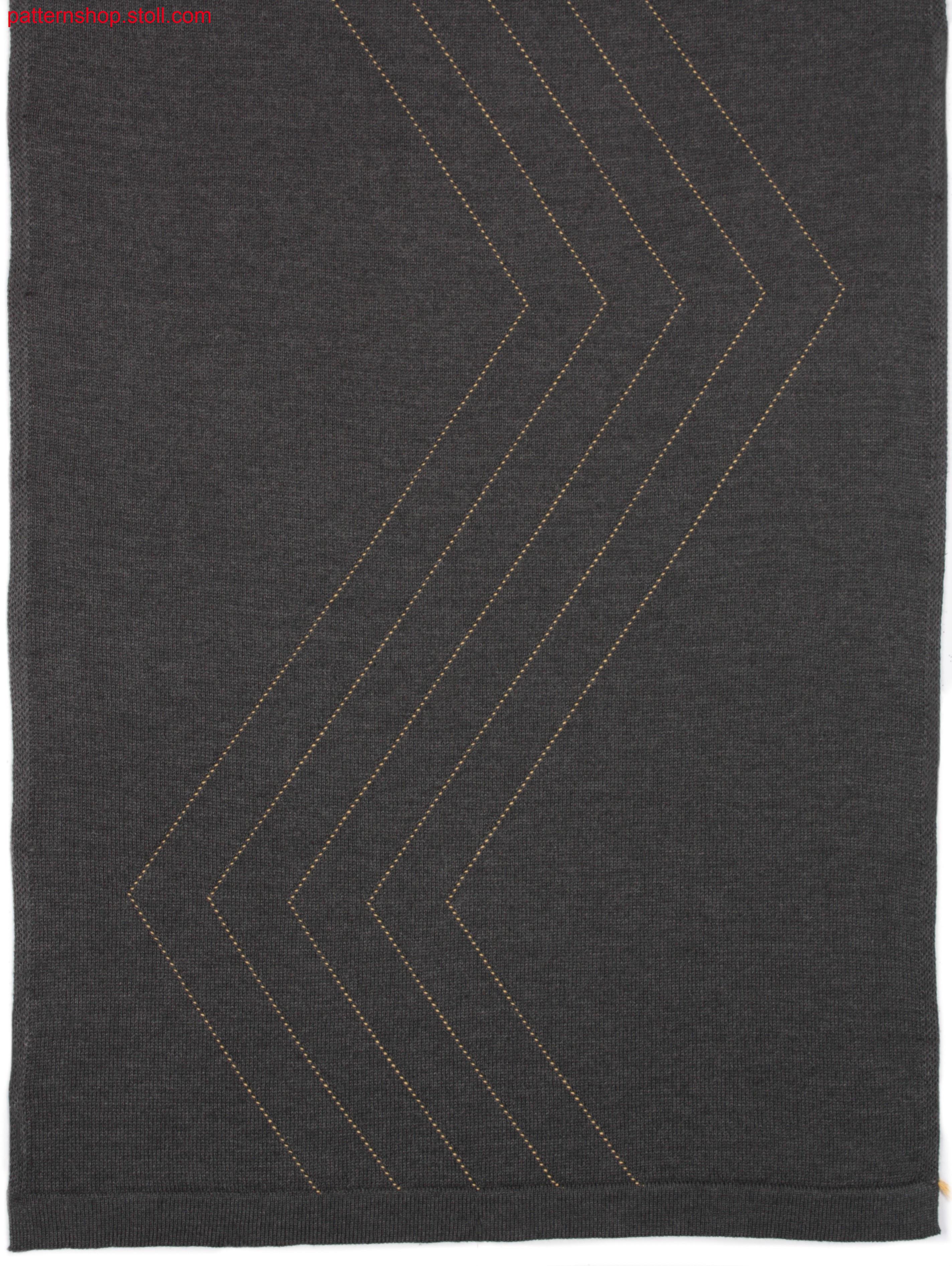 Knitted jersey fabric with float-ornamental stitch  / Rechts-Links Gestrick mit Flottzierstich