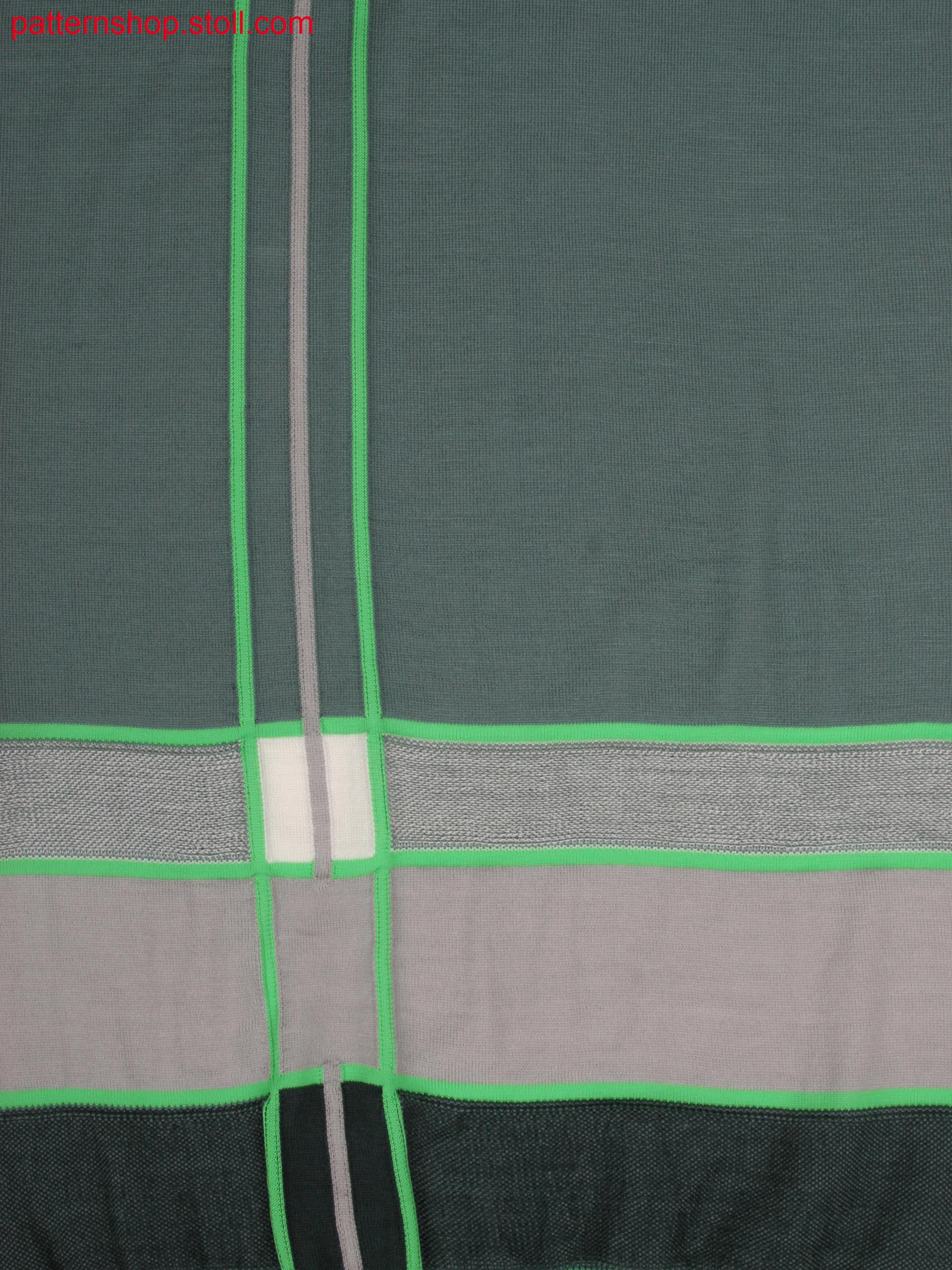 Swatch of 0910102 with differnt jersey structures and stitch doubling after start