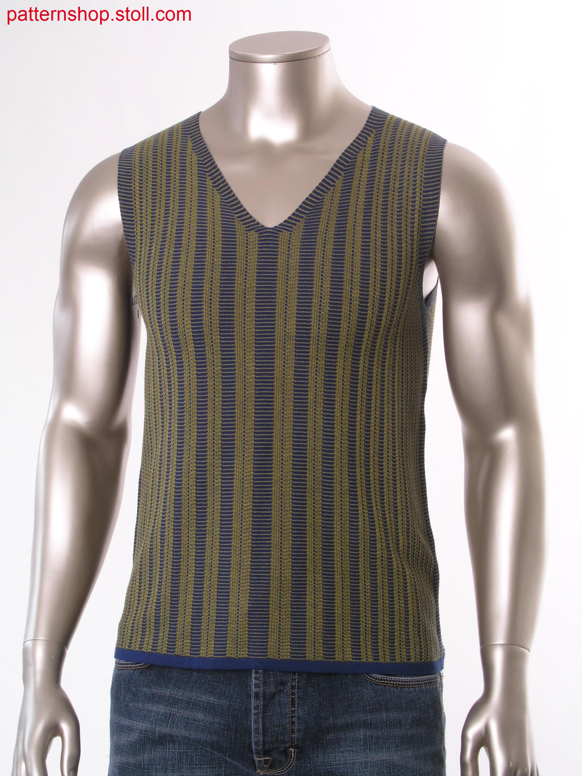 Ringed Fully Fashion purl slipover / Geringelter Fully Fashion Links-Links Pullunder