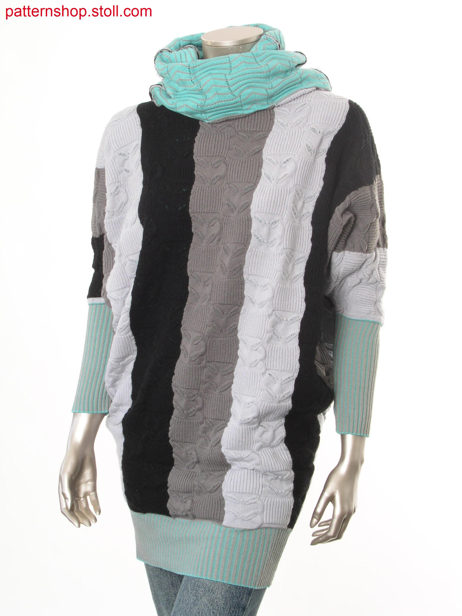 Reversible Fully Fashion long pullover in 1x1 technique / Langer Fully Fashion Wendepullover in 1x1 Technik