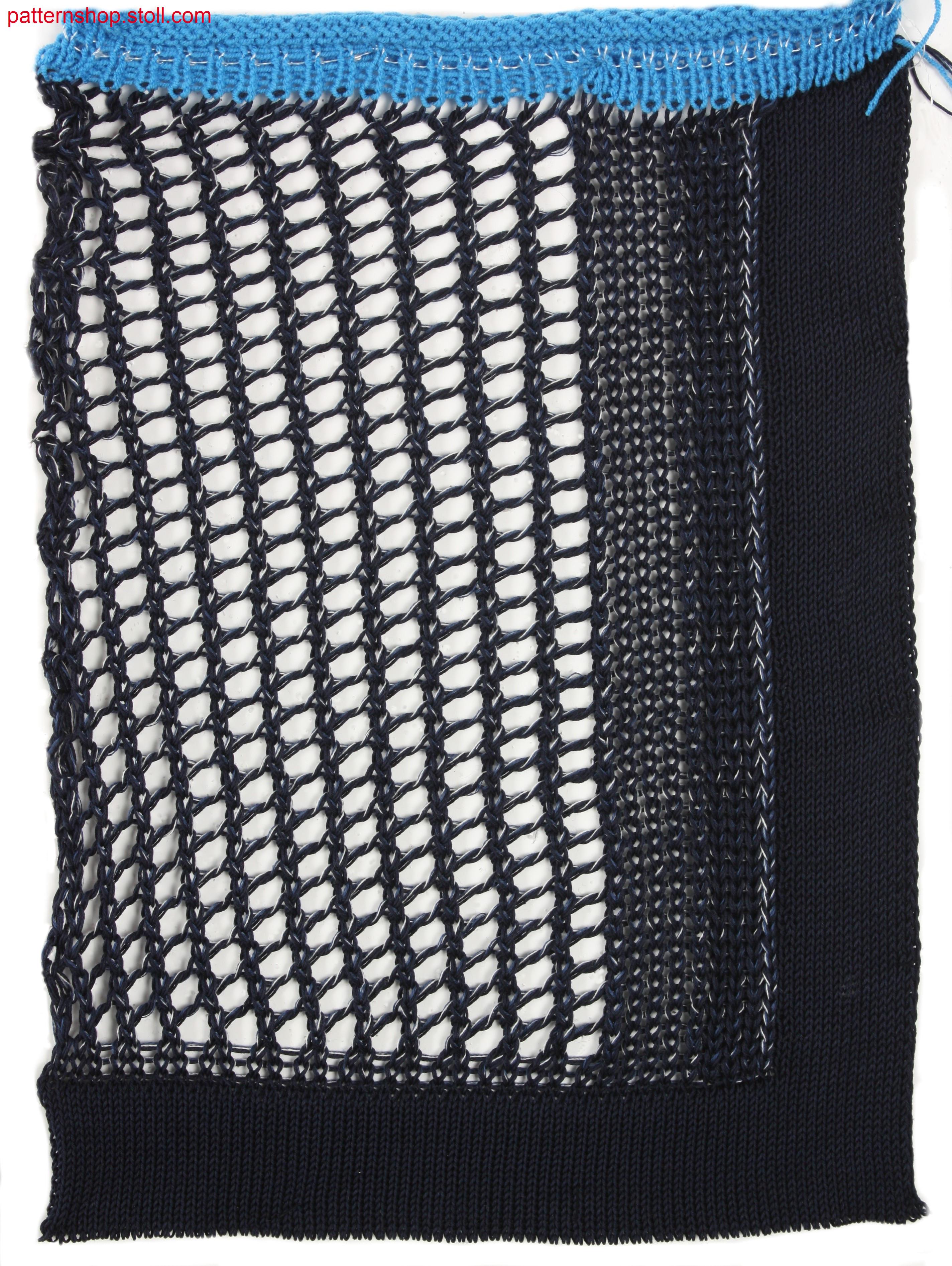 Swatch in plated 1x1 pointelle structure / Musterausschnitt in plattierter 1x1 Petinetstruktur