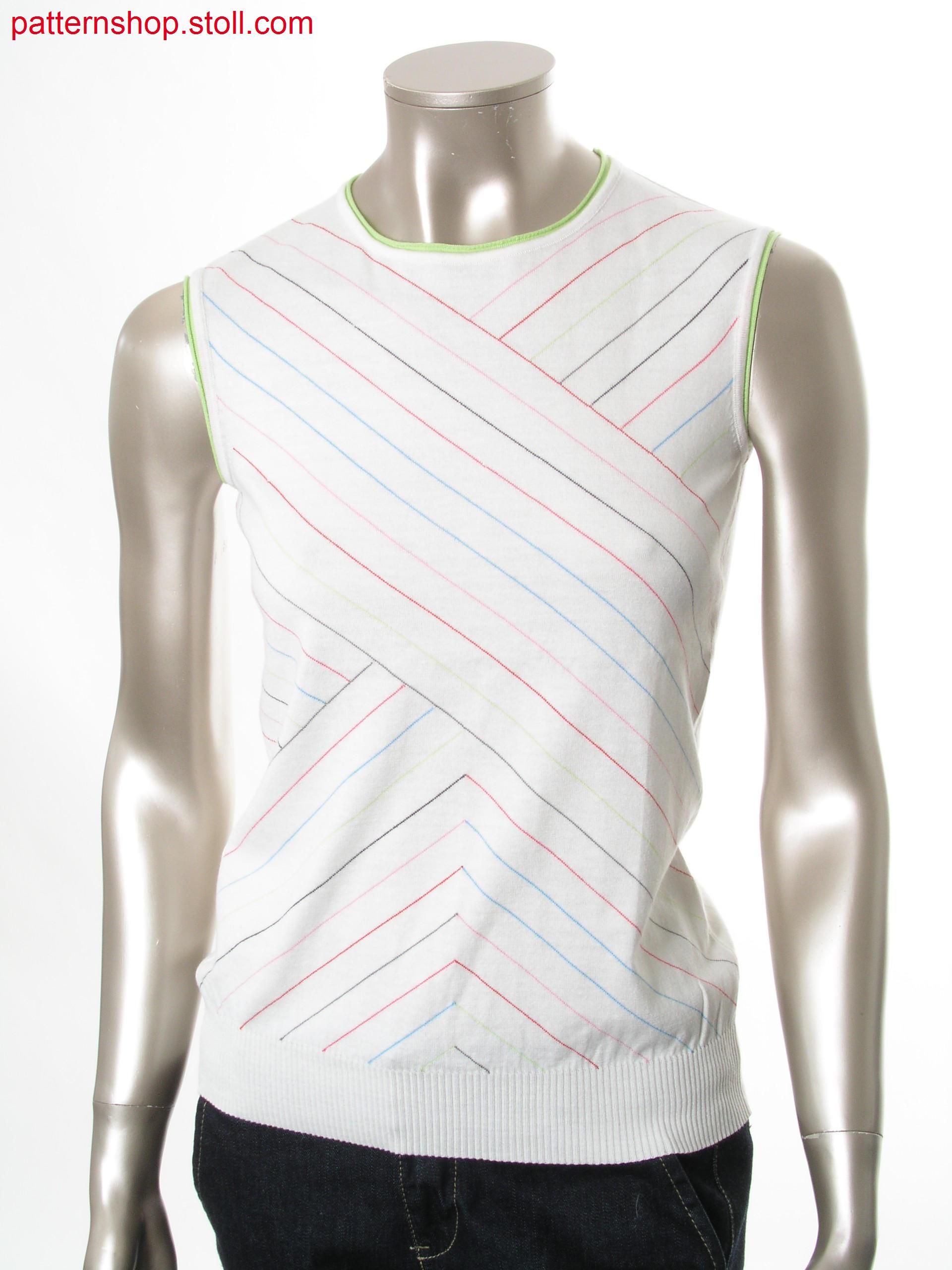 Diagonal pin-striped intarsia pattern / Intarsiamuster mit schr