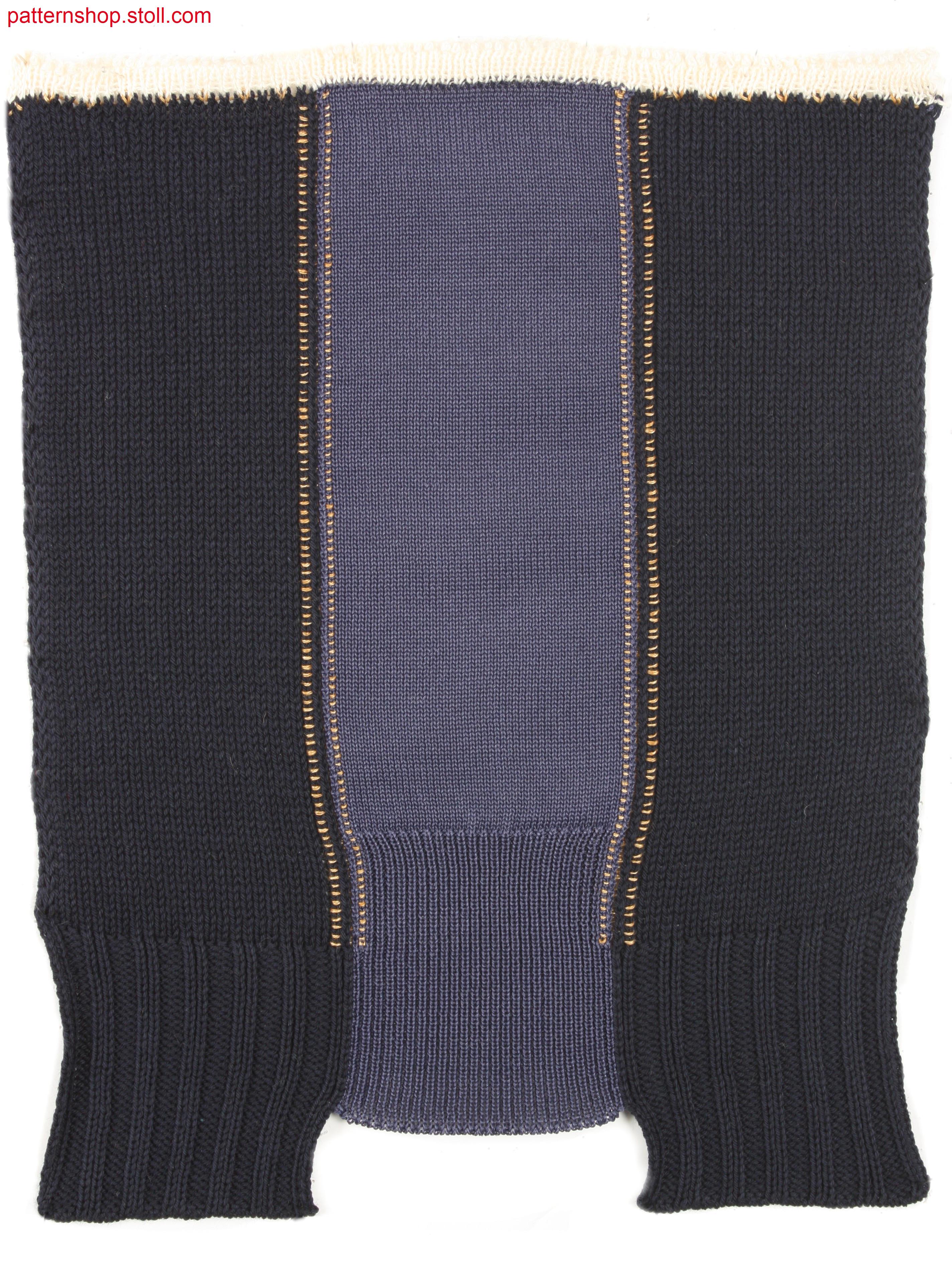 Swatch with cuffs in different length / Musterausschnitt mit unterschiedlich langen Rippb