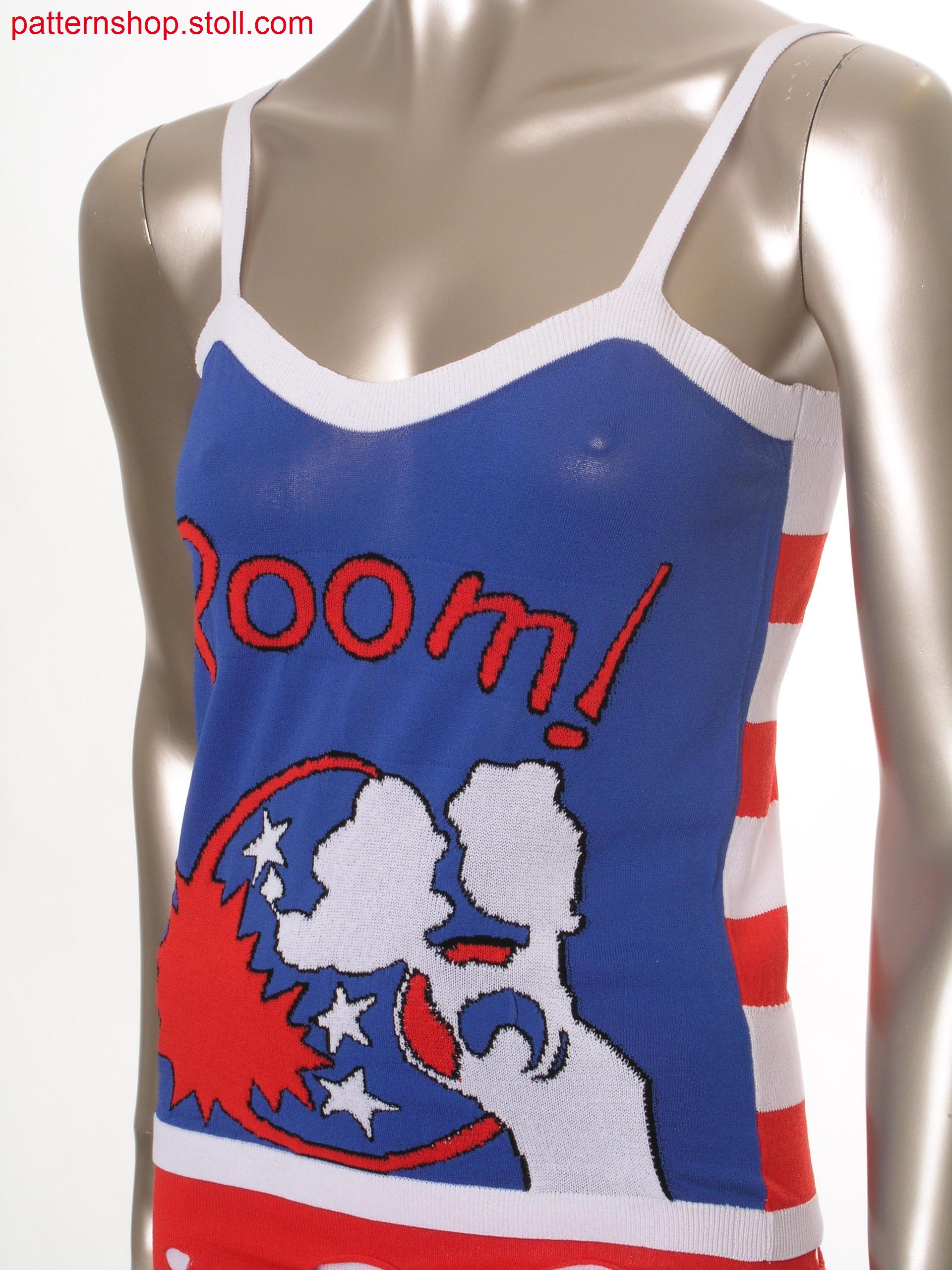 Fully fashion top with jacquard-intarsia motif / Fully Fashion Top mit Jacquard-Intarsia Motiv