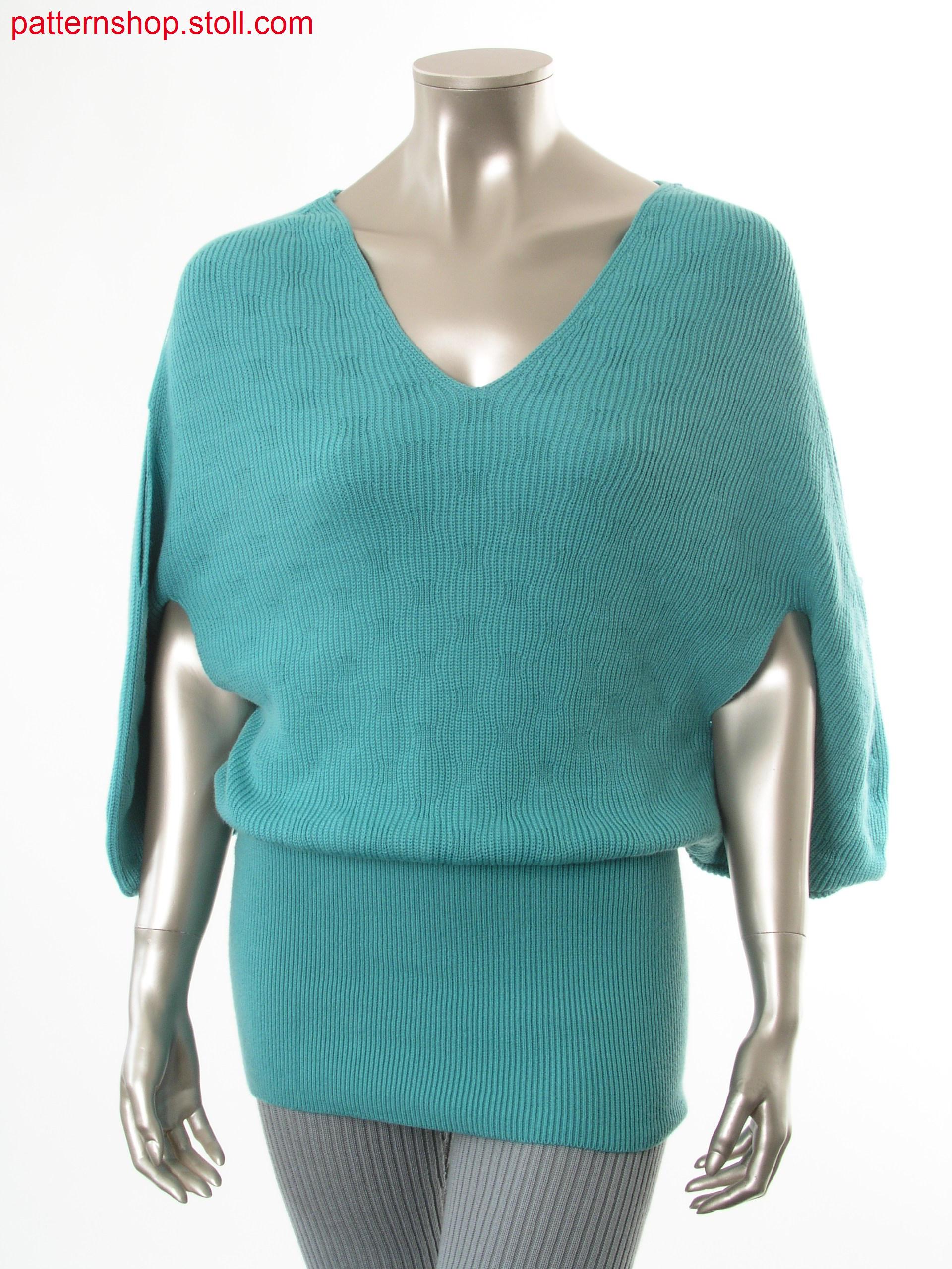 Convertible garment in half cardigan structure / WandelbaresKleidungsst