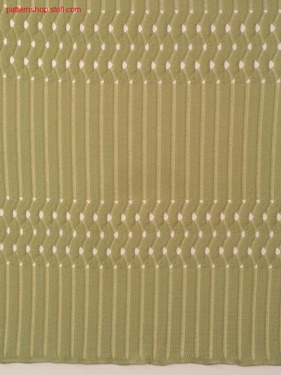 Jersey rib-structure pattern in gore technique / Rechts-Links Ripp-Strukturmuster in Spickeltechnik