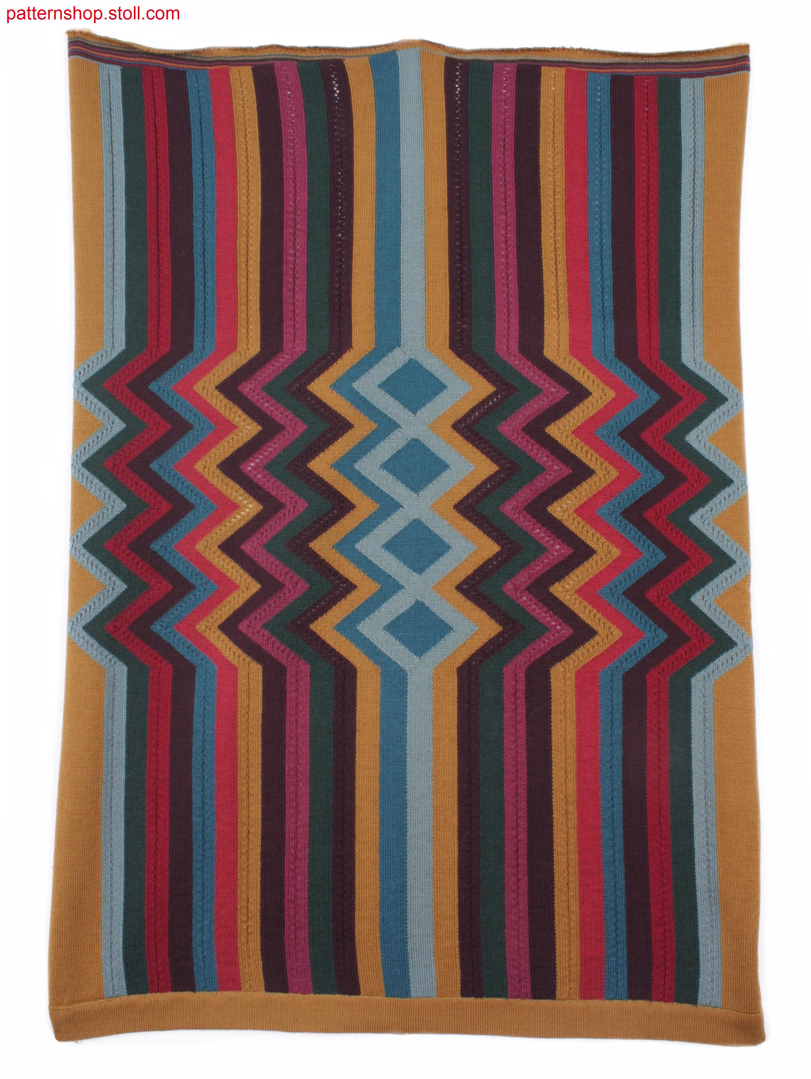 Striped intarsia pattern with zigzag motif / Intarsiastreifen-Muster mit Zickzag-Motiv