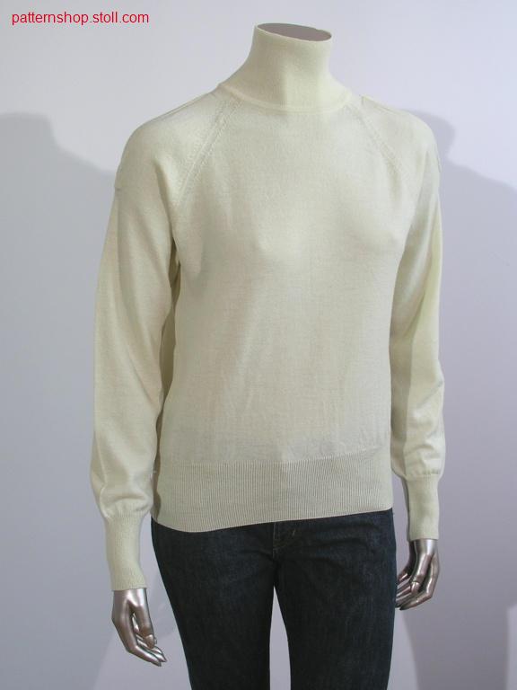 FF-jersey raglan pullover in 1x1 technique / FF-Rechts-Links Raglanpullover in 1x1 Technik