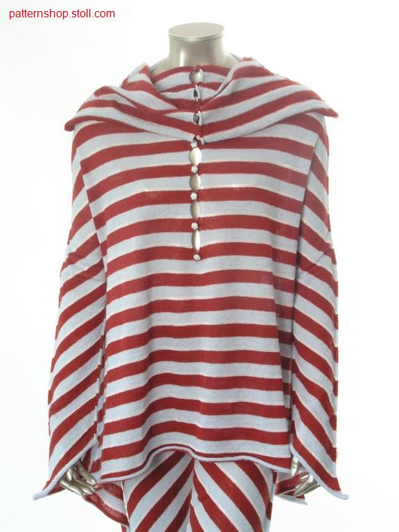 Trapeze-shaped ringed jersey pullover / Trapezf