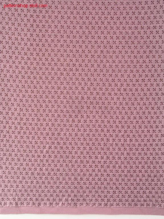 Tubular knitted fabric with 2-colour float jacquard / Schlauchgestrick mit 2-farbigem Flottjacquard