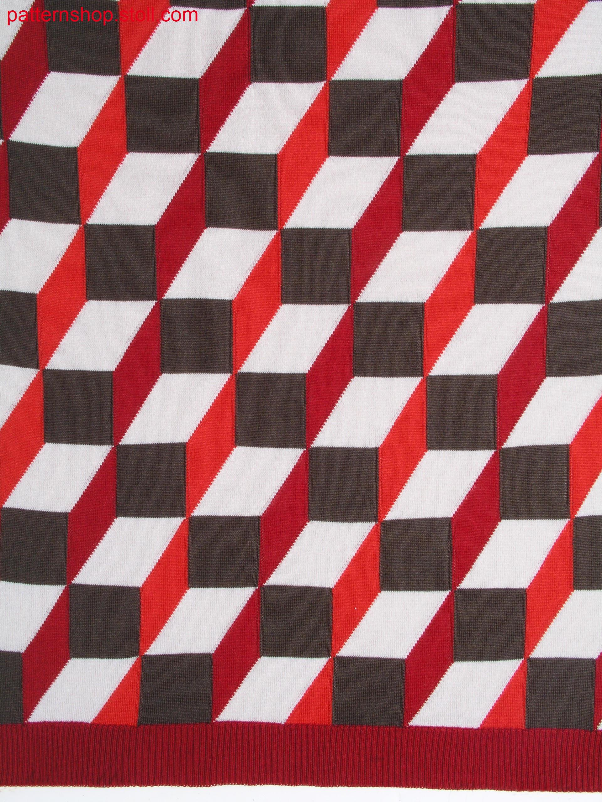 Intarsia pattern in 3d op-art / Intarsiamuster in 3D Op-Art