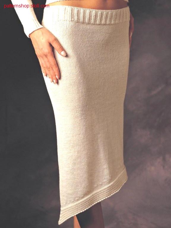 Skirt with hem in gore technique