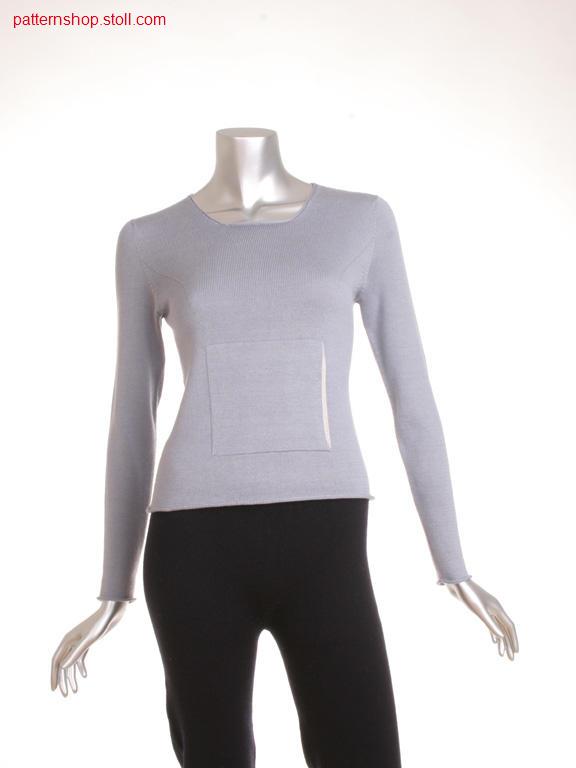 Fitted jersey pullover with inserted sleeves / Taillierter Rechts-Links Pullover mit eingesetzten