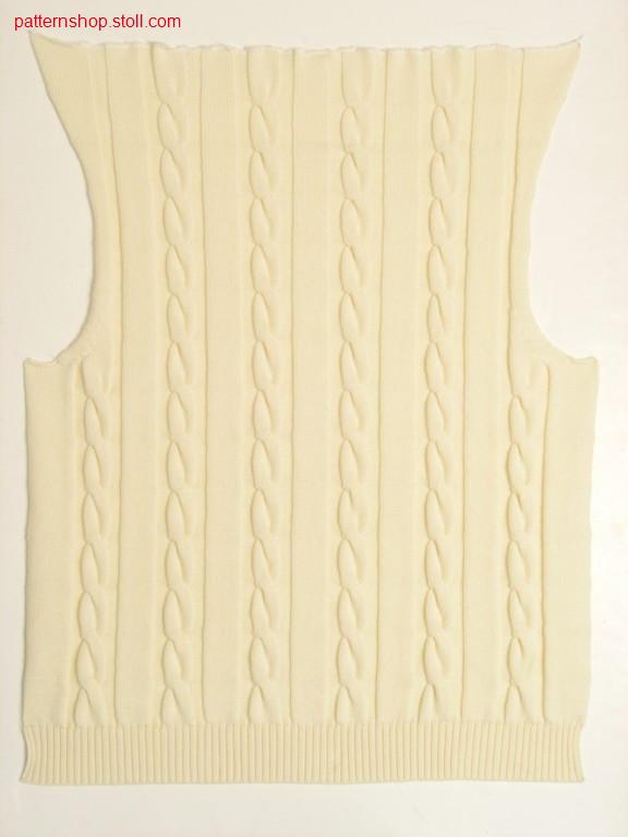 FF-front with 2x6 cables in true gauge stitch optik / FF-Vorderteil mit 2x6 Z