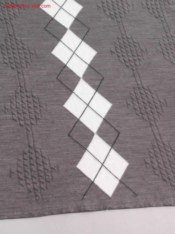 3-Colour intarsia, Burlington-Stil / 3-Farbiges Intarsienmuster mit