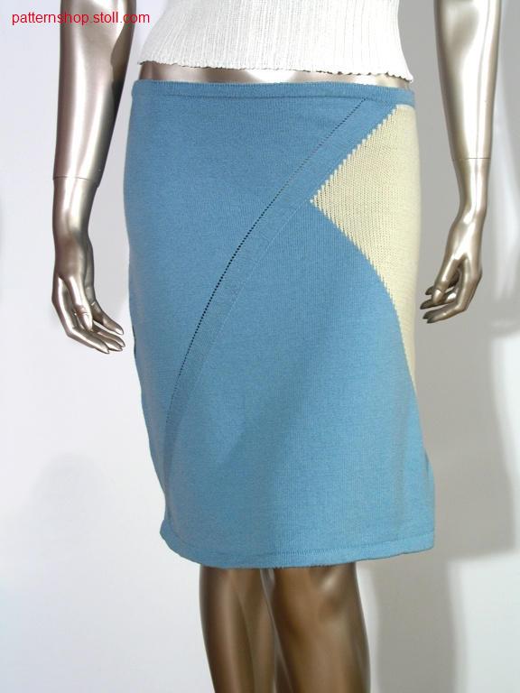Jersey-Intarsia skirt / Rechts-Links-Intarsia Rock