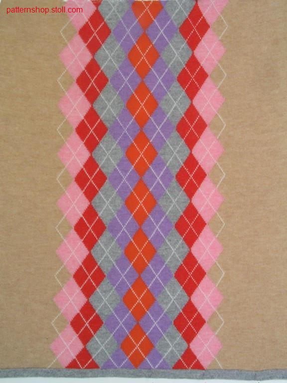 Burlington-intarsia pattern with 22 intarsia yarn carriers /Burlington-Intarsiamuster mit 22 Intarsia Fadenf