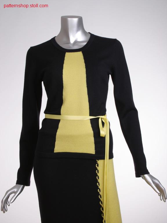 Fitted Fully fashion jersey pullover with bust dart / Taillierter Fully Fashion Rechts-Links Pullover mit Brustabn