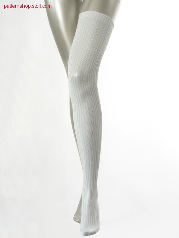 Stay-ups in 2x2 rib / Halterlose Str