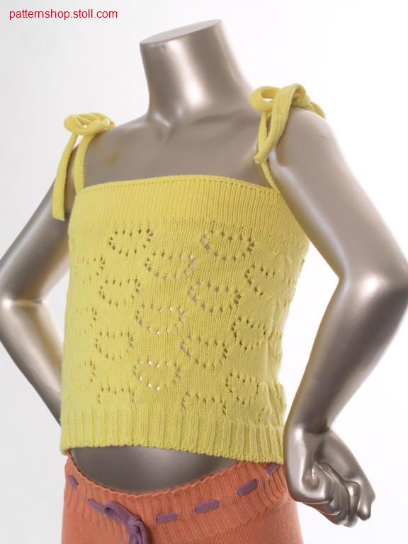 Jersey children's top with pointelle structure / Rechts-Links Kindertop mit Petinetstruktur