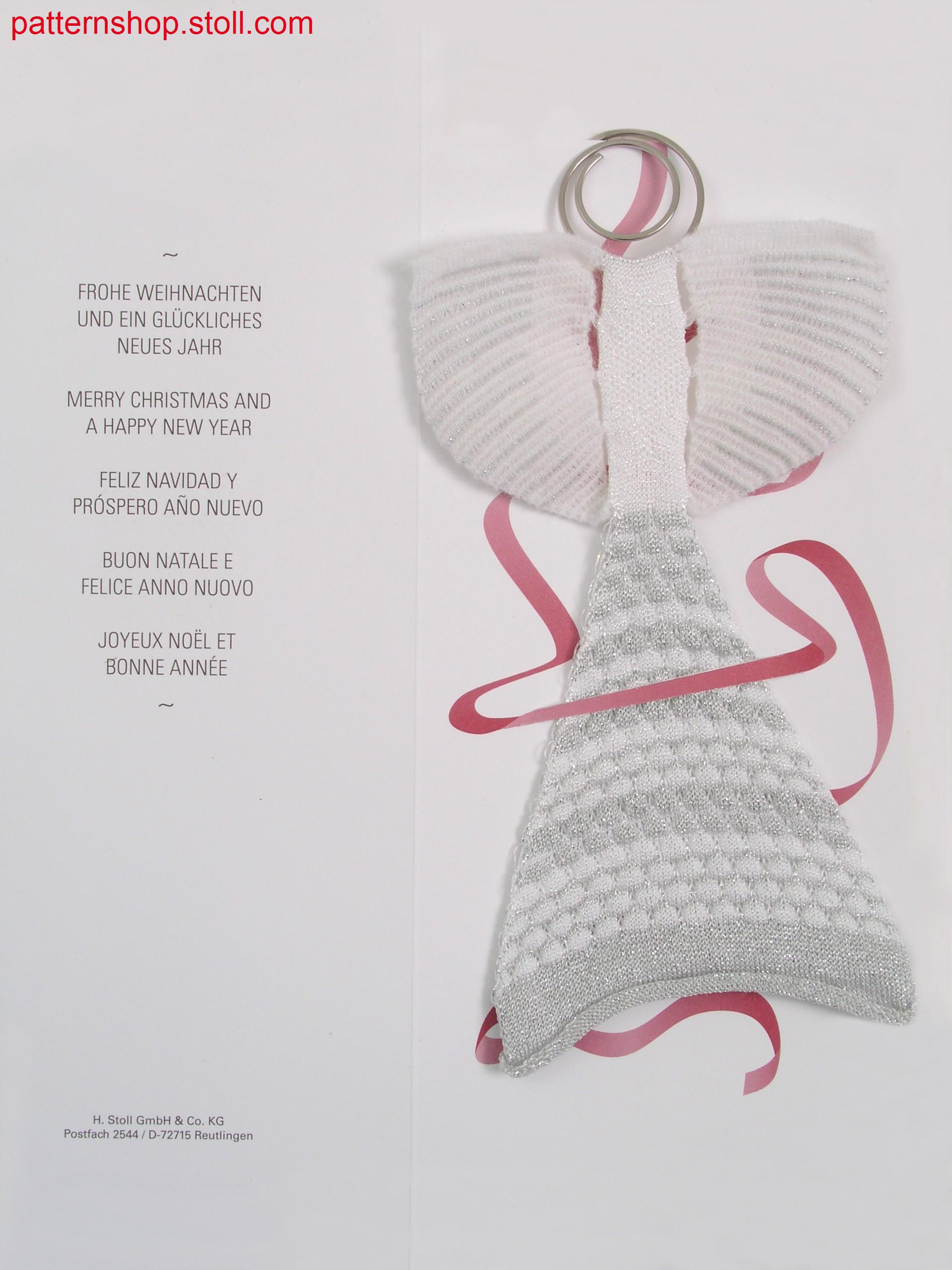 Christmas angel in tubular structure / Weihnachtsengel in Schlauch-Struktur Gestrick