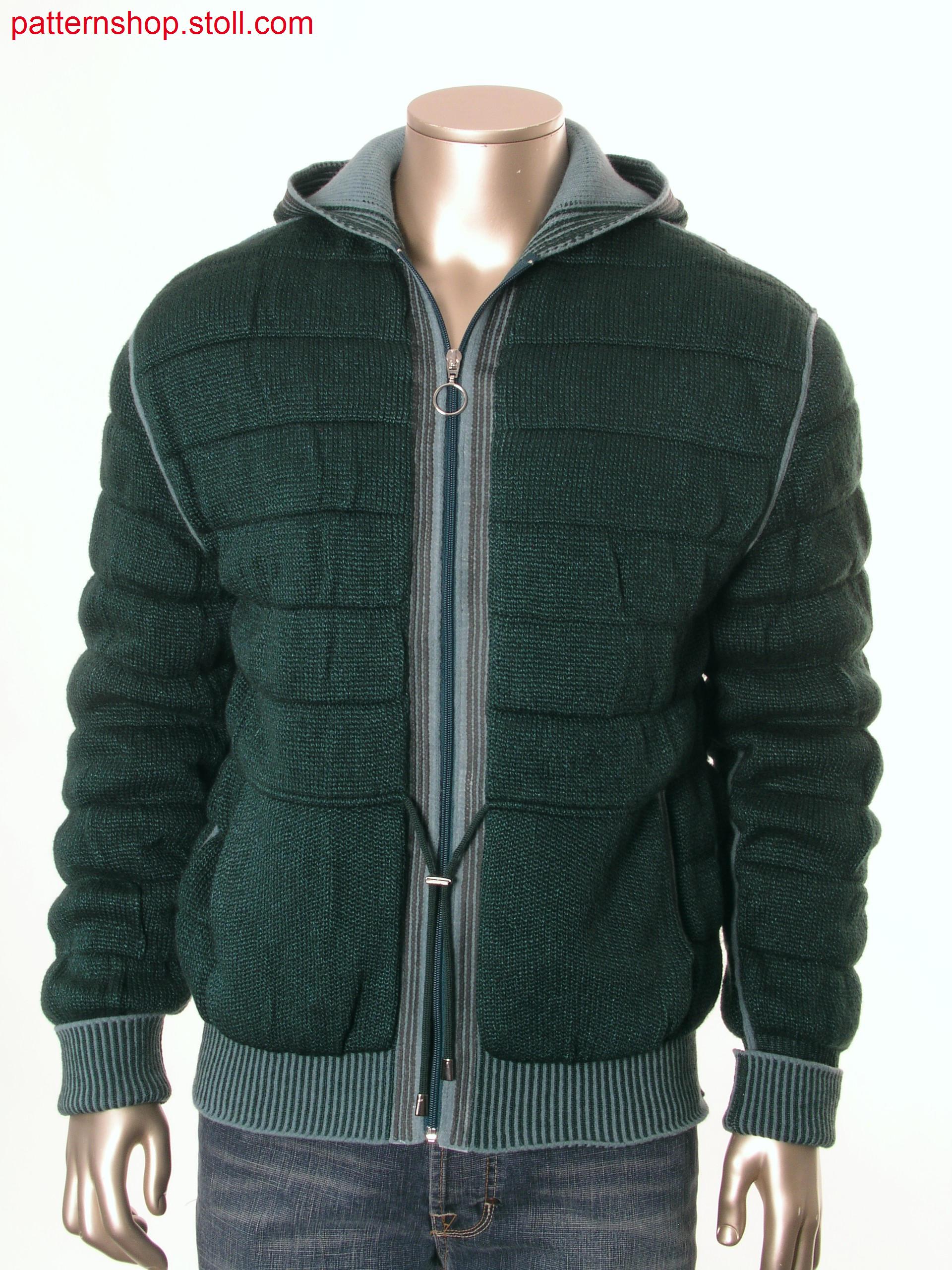 Fully Fashion hooded quilted cardigan / Fully Fashion Kapuzen-Steppstrickjacke