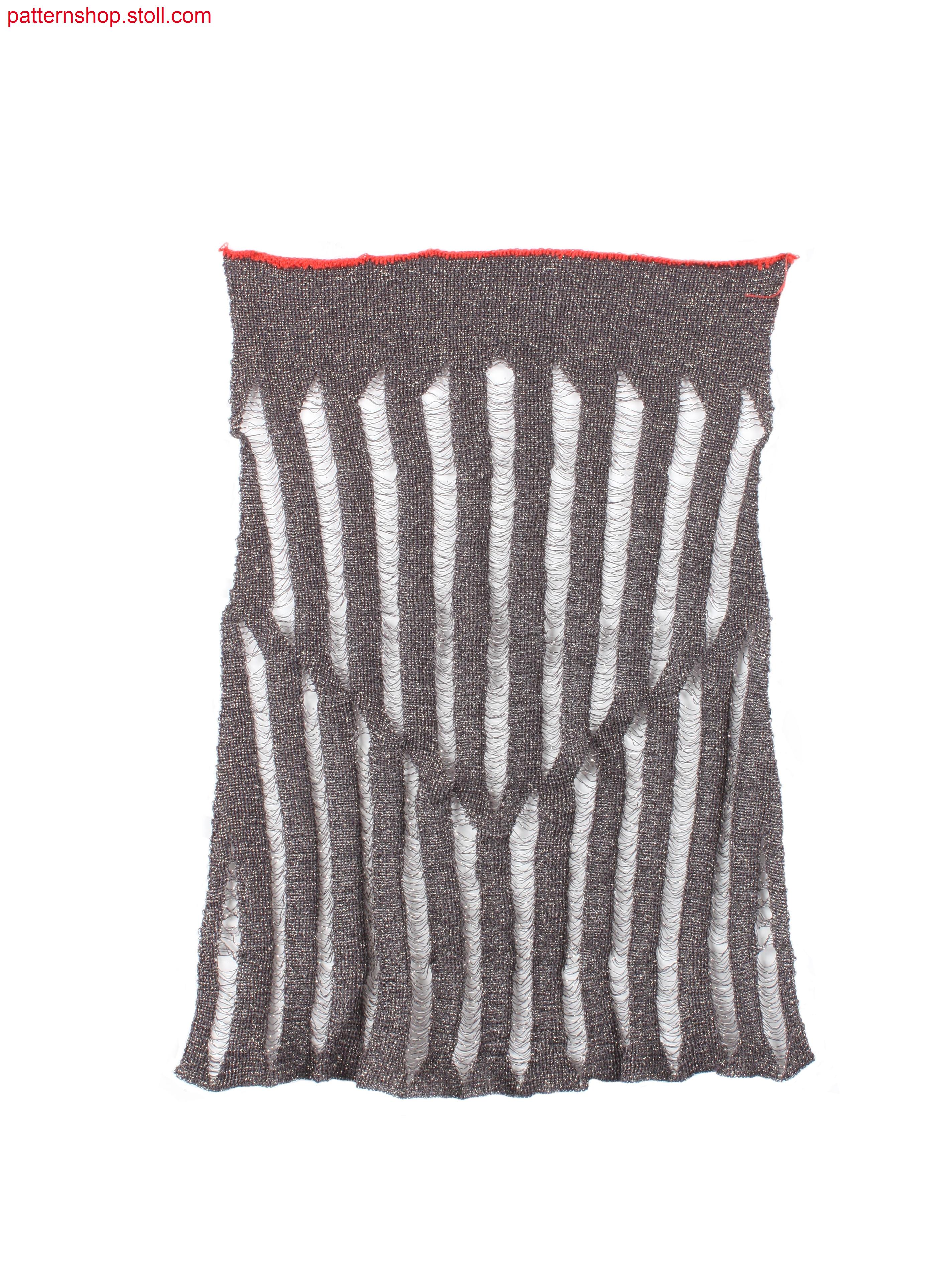 Swatch in double jersey float structure / Musterausschnittin Rechts-Rechts-Flottstruktur