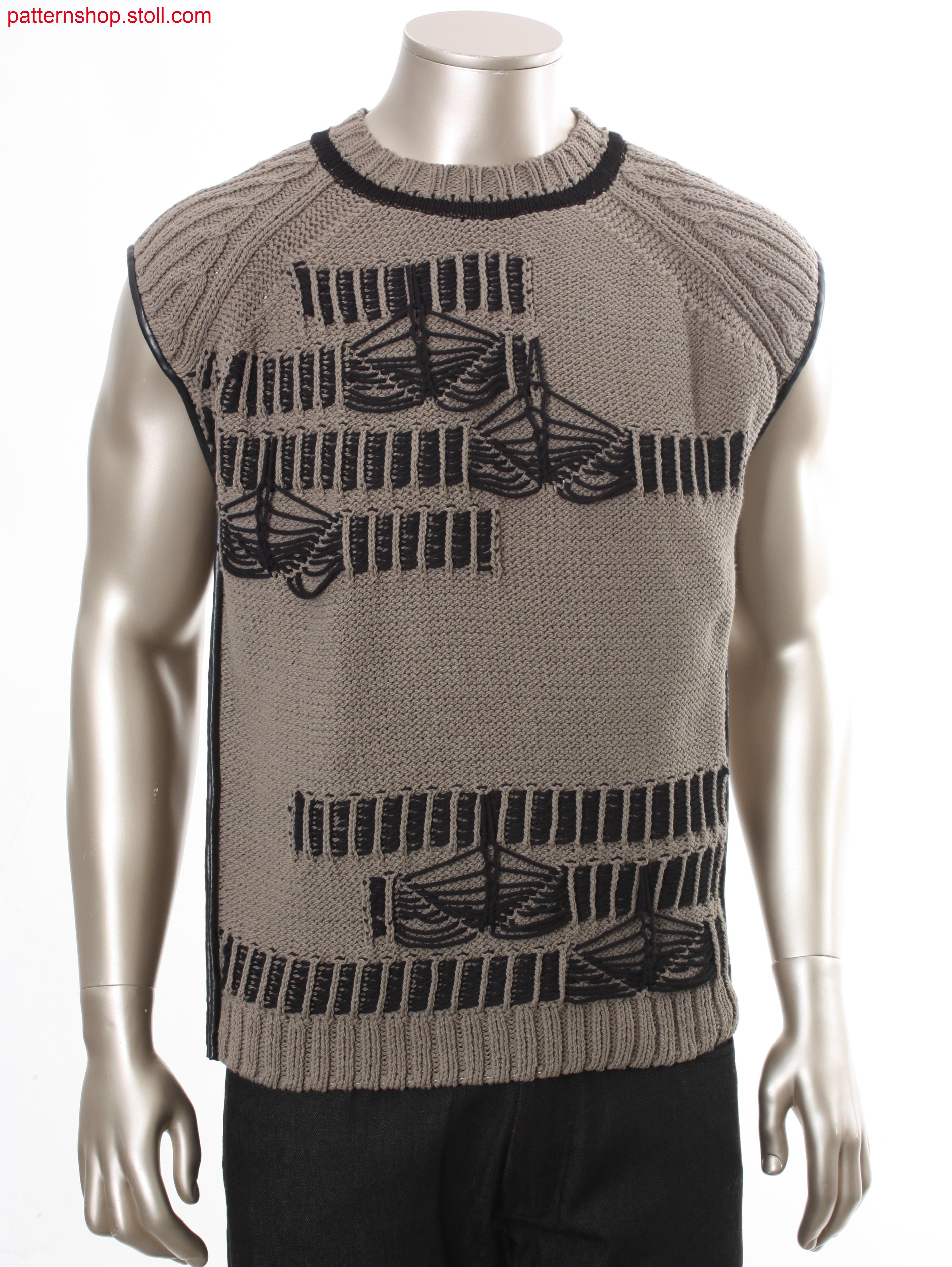 Fully Fashion jersey slipover in 1x1 technique / Fully Fashion Rechts-Links Pullunder in 1x1 Technik