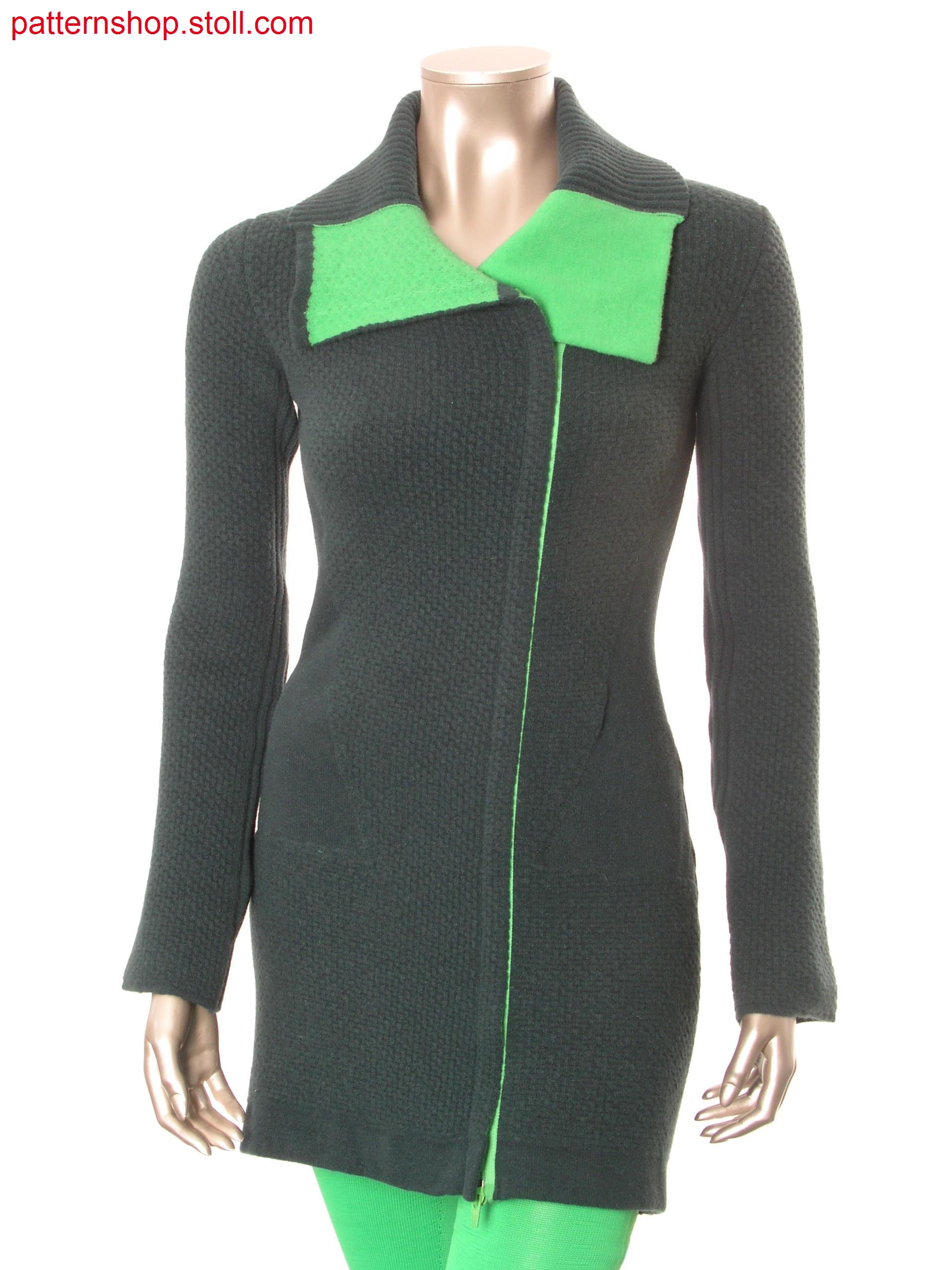 Felt-like Fully Fashion-intarsia short coat / Filzartiger Fully Fashion-Intarsia Kurzmantel