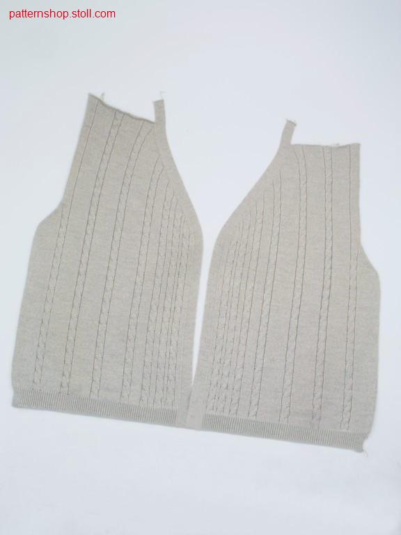 Fully fashion cardigan front with 2x3 cables / Fully FashionStrickjackenvorderteil mit 2x3 Z