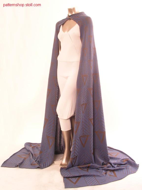 FF-Cape in fair isle technique with float jacquard / FF-Umhang in Fair Isle Technik mit Flottjacquard