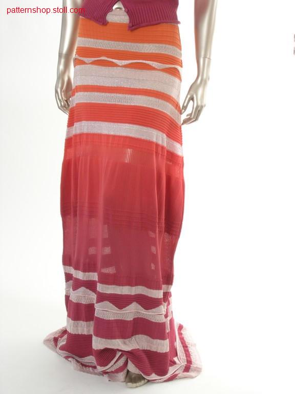 Skirt in tie-dye-technique with ringlets / Rock in Bandana-Technik mit Ringeln