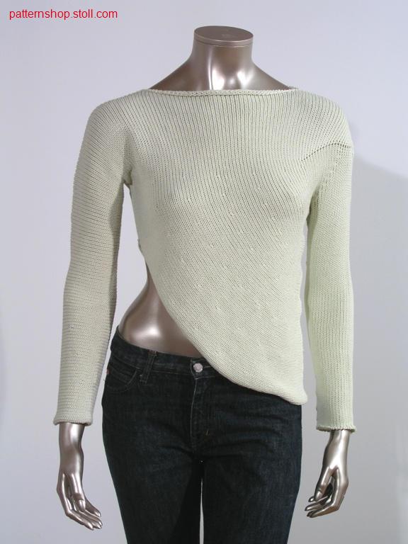 Jersey pullover as circle style in gore technique / Rechts-Links Pullover als gespickeltem Kreismuster